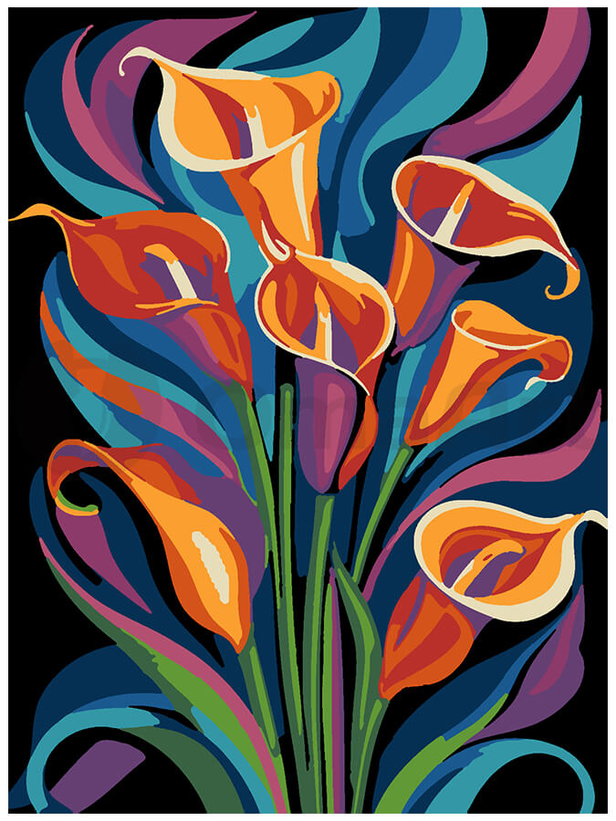 Orange Charm: Picturesque Calla Lily Bouquet