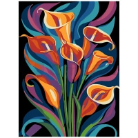 Orange Charm: Picturesque Calla Lily Bouquet