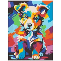 Friendly Puppy: Colorful Paint by Numbers