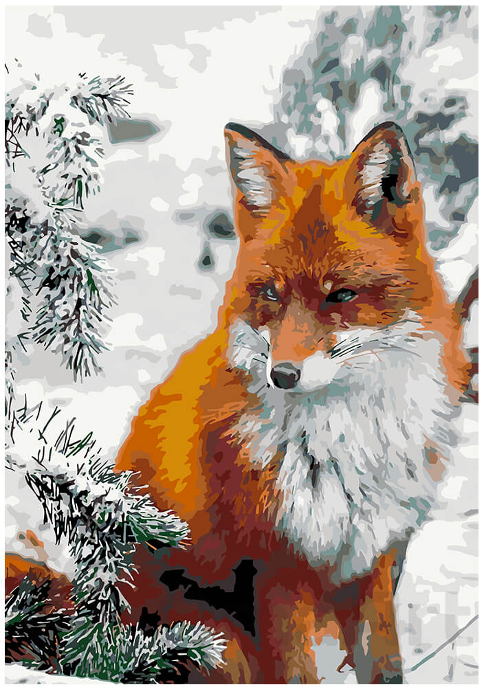 Forest Tale: Fox in the Winter Forest