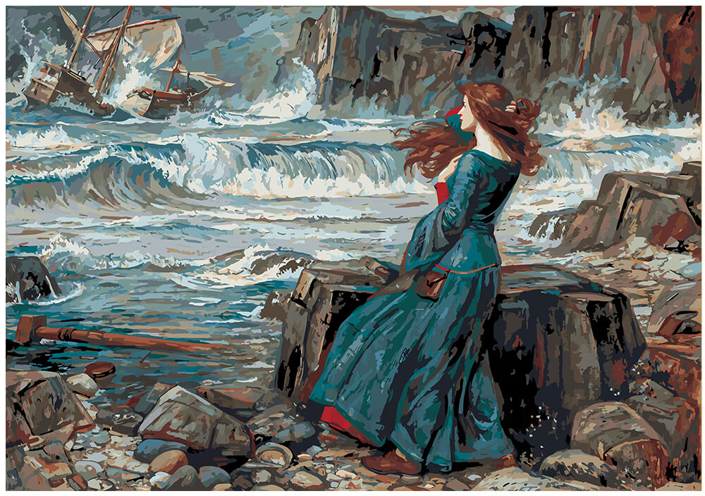 Miranda, The Tempest, by John William Waterhouse