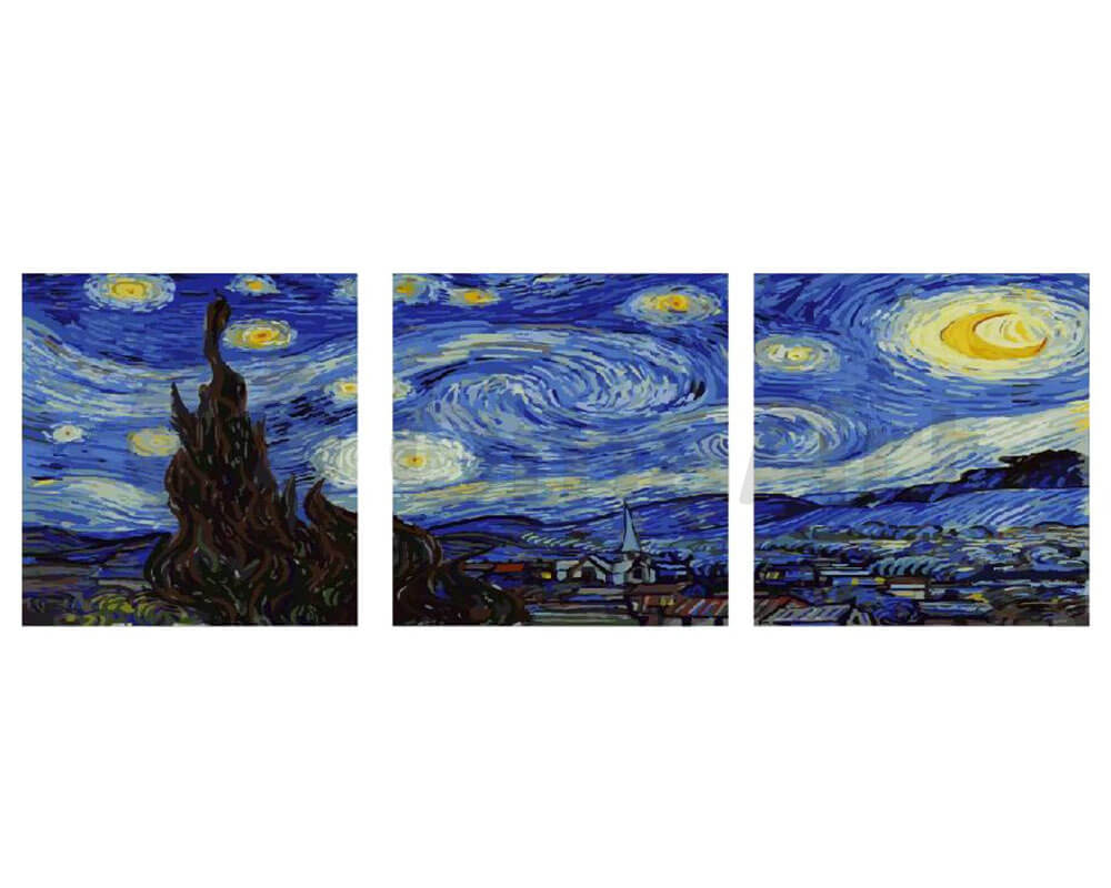 Tähistaevas, kolmikpilt - Vincent van Gogh